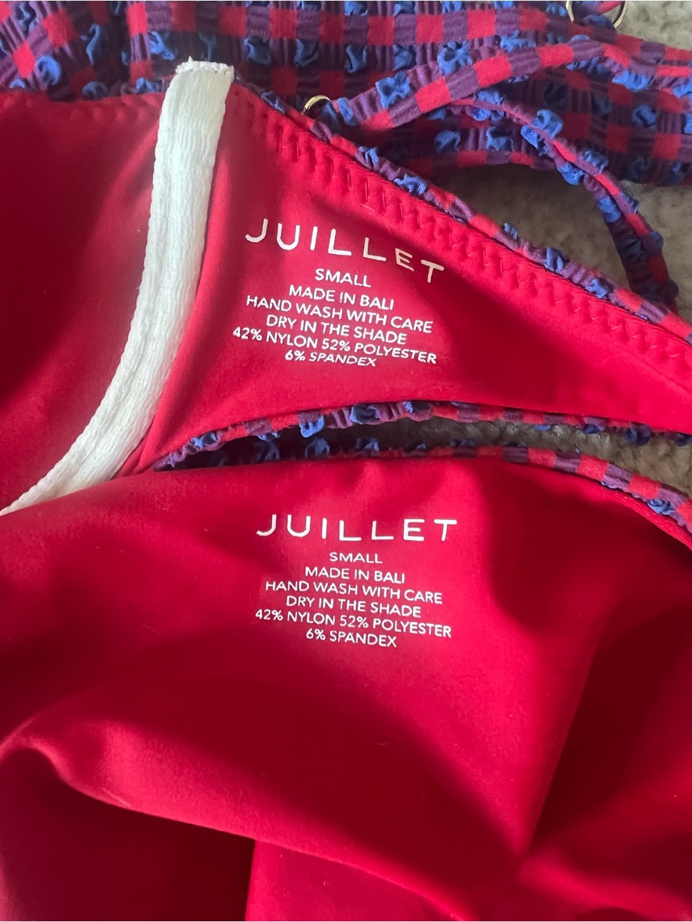 Red & Blue Patterned Bikini Set - Picture 4 of 4